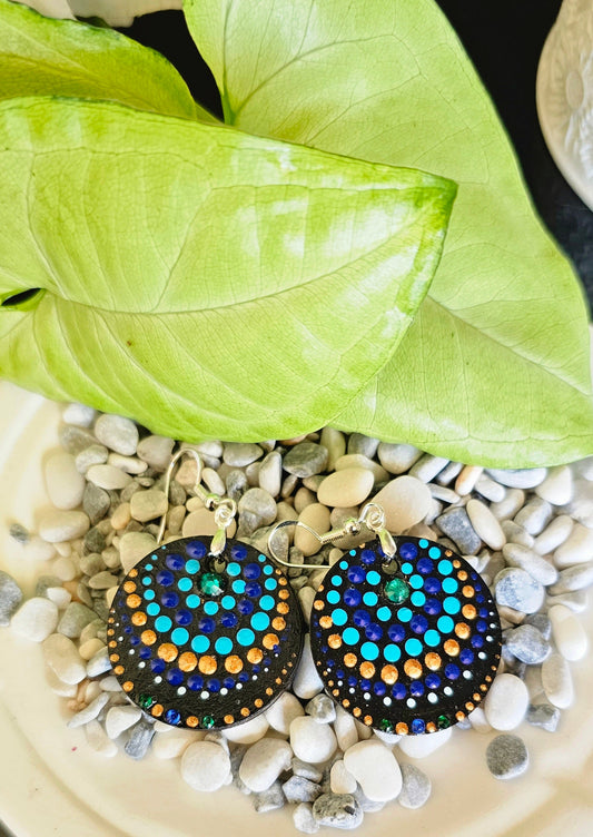 Handcrafted Dot Mandala Earrings