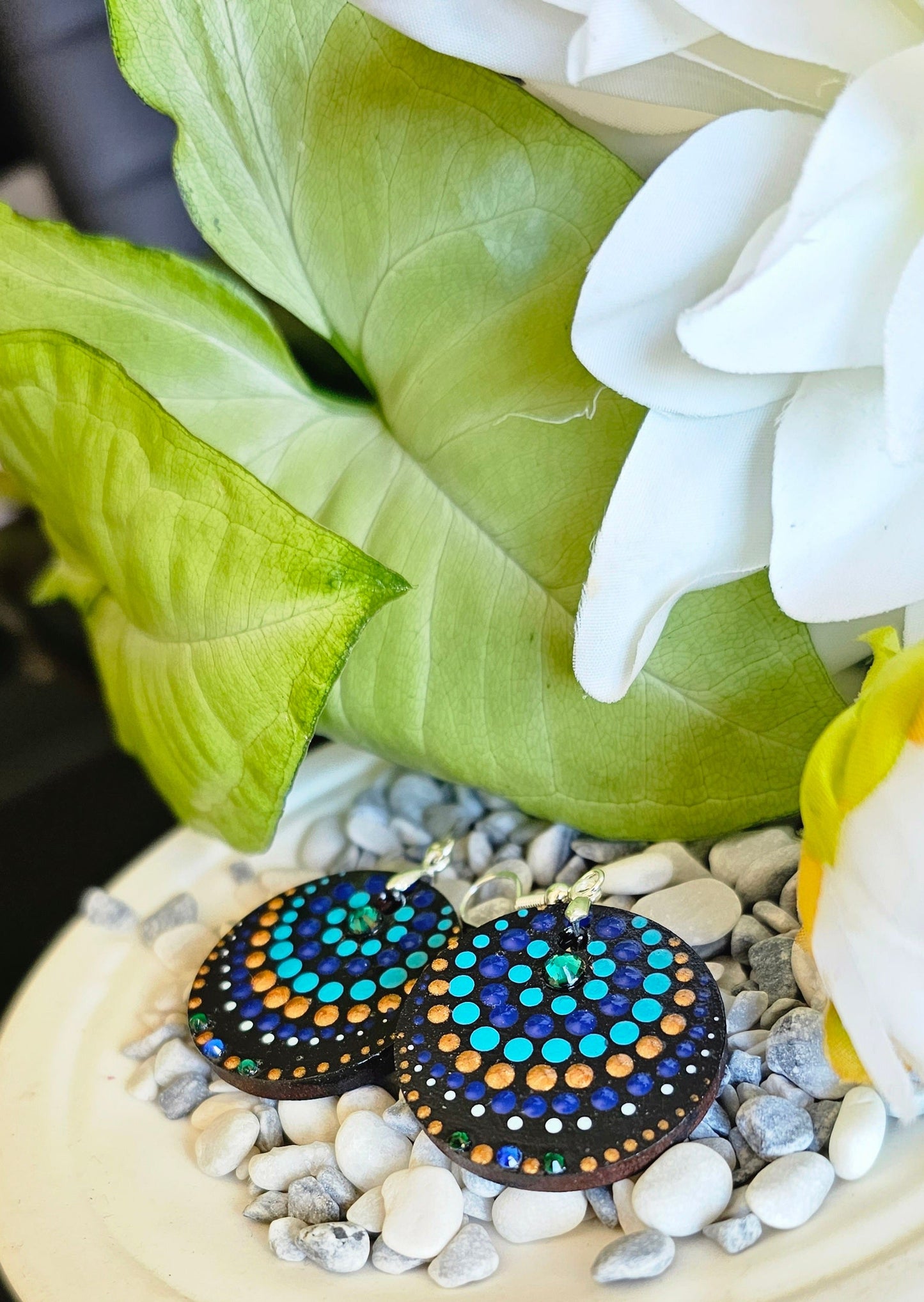 Handcrafted Dot Mandala Earrings