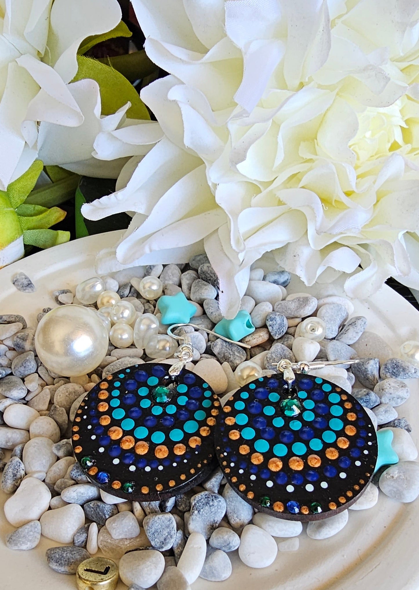 Handcrafted Dot Mandala Earrings