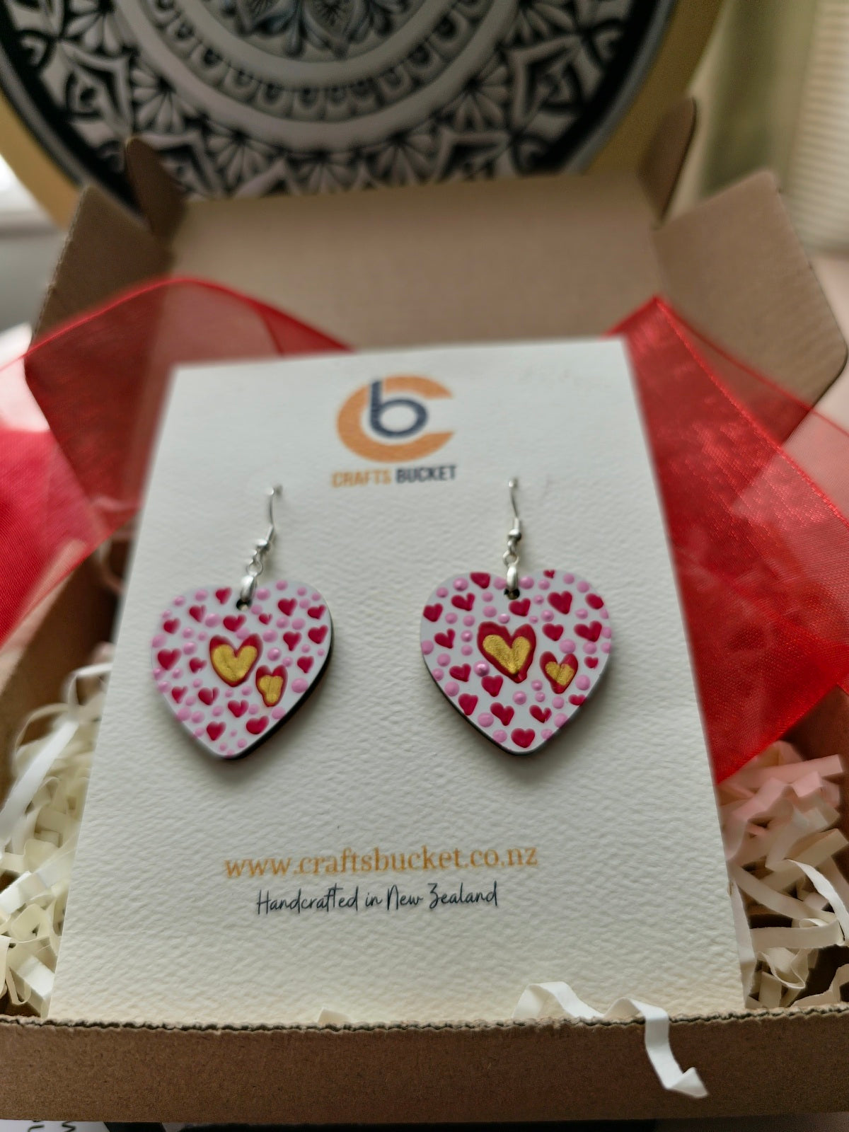 Vintage Love: Hand-Painted Earrings