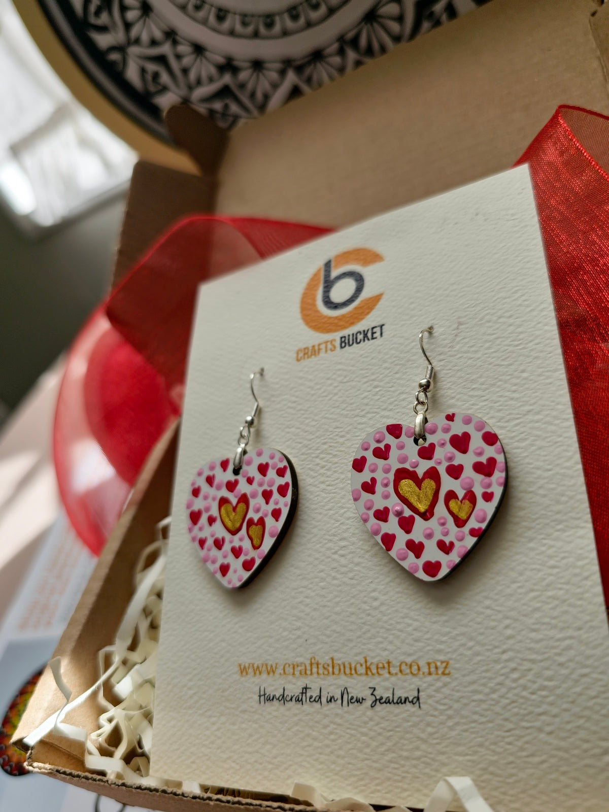 Vintage Love: Hand-Painted Earrings