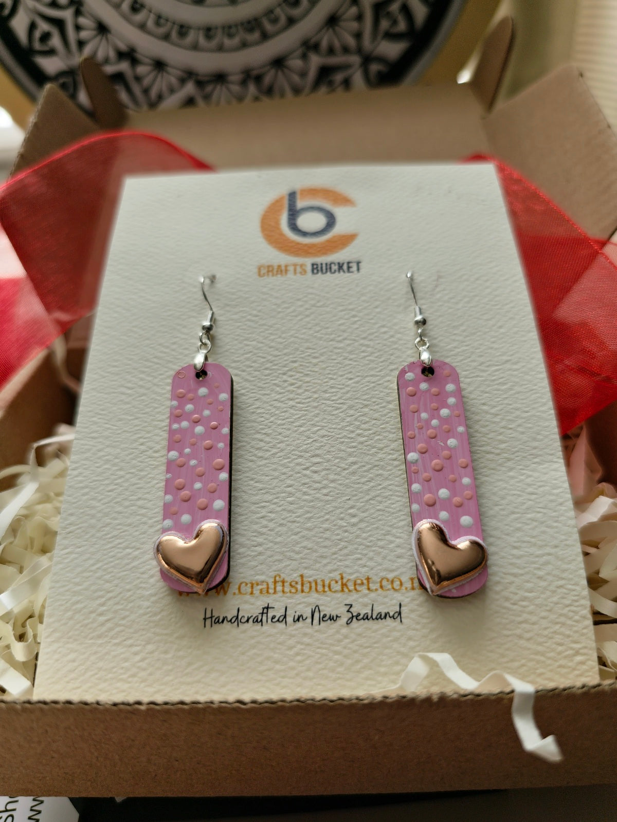 Whispers of Wonderland: Hand-Painted Wooden Earrings