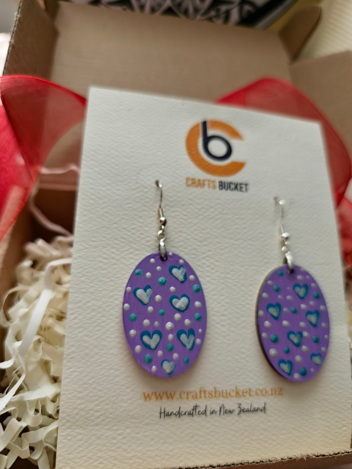 Whispers of Time: Hand-Painted Memories Earrings