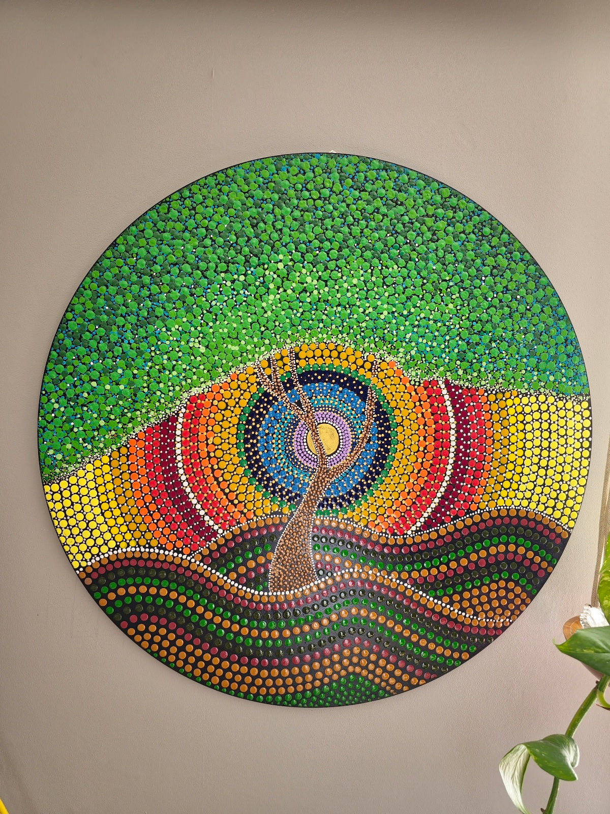 Harmony of Dawn: Tree of Life Unique Mandala Paintings (Customised Painting)