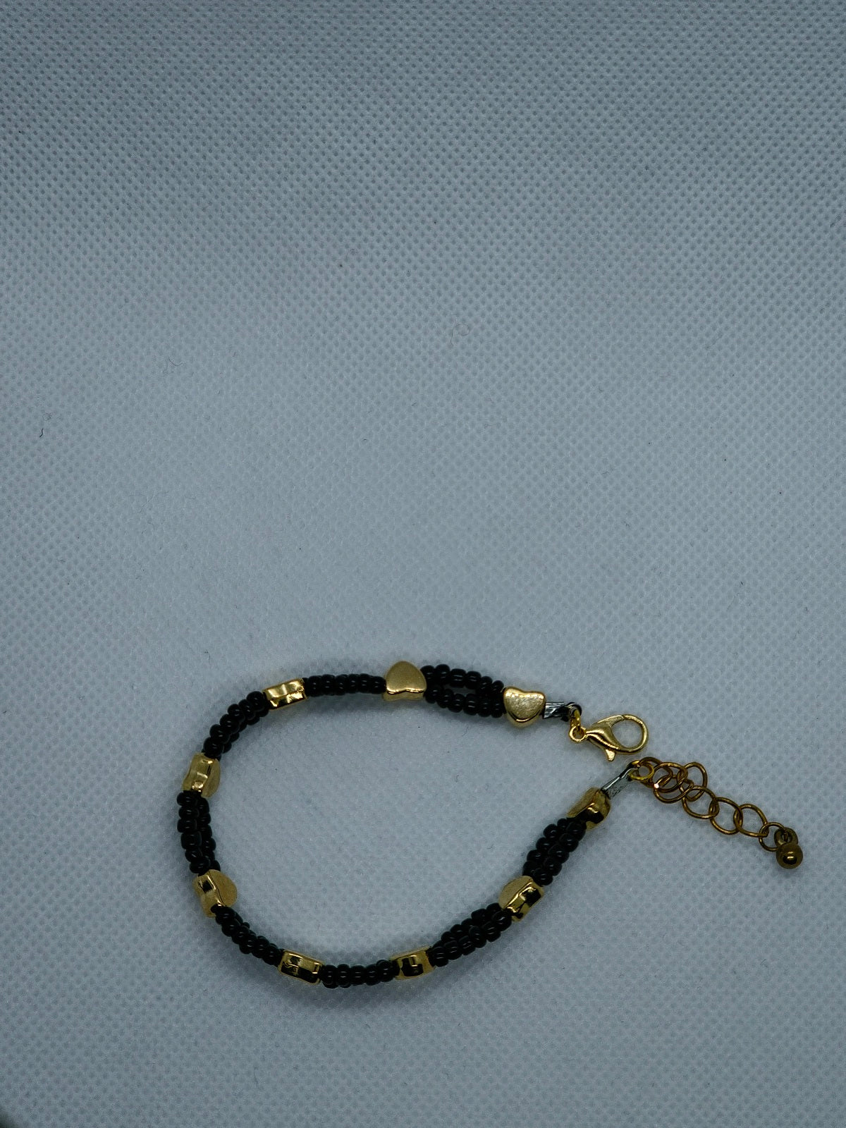 Golden Heart: Handmade Adjustable Beaded Bracelets