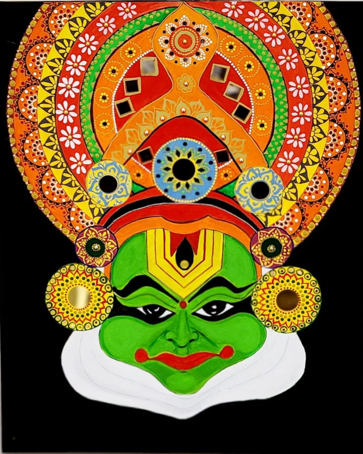 Hand Painted Mandala Kathakali Original Wall Paintings