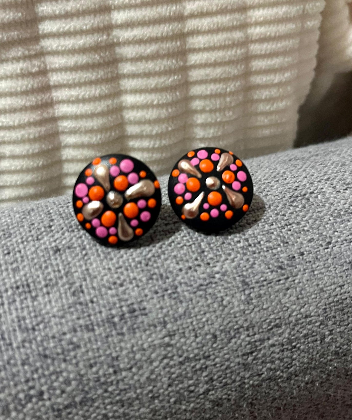 Hand Painted Stud Earrings