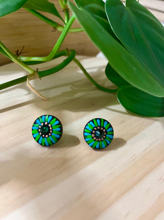 Hand Painted Stud Earrings