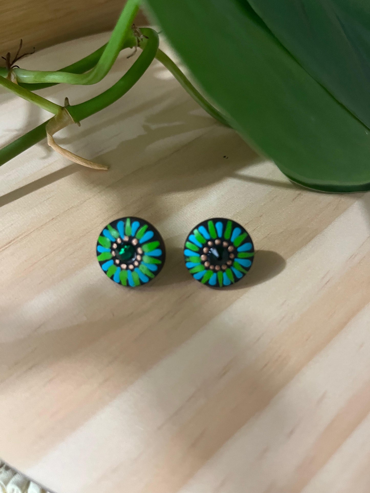 Hand Painted Stud Earrings