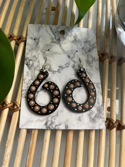 Playful Mocha Dotted Earrings