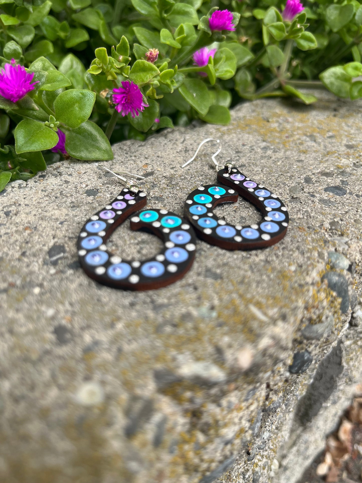 New Zealand's Koru Symbol Inspired Hand Painted Earrings