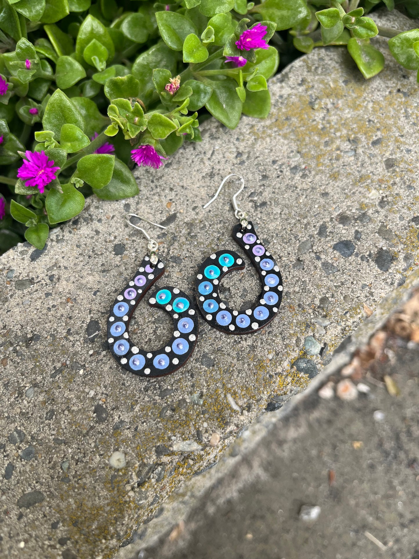 New Zealand's Koru Symbol Inspired Hand Painted Earrings