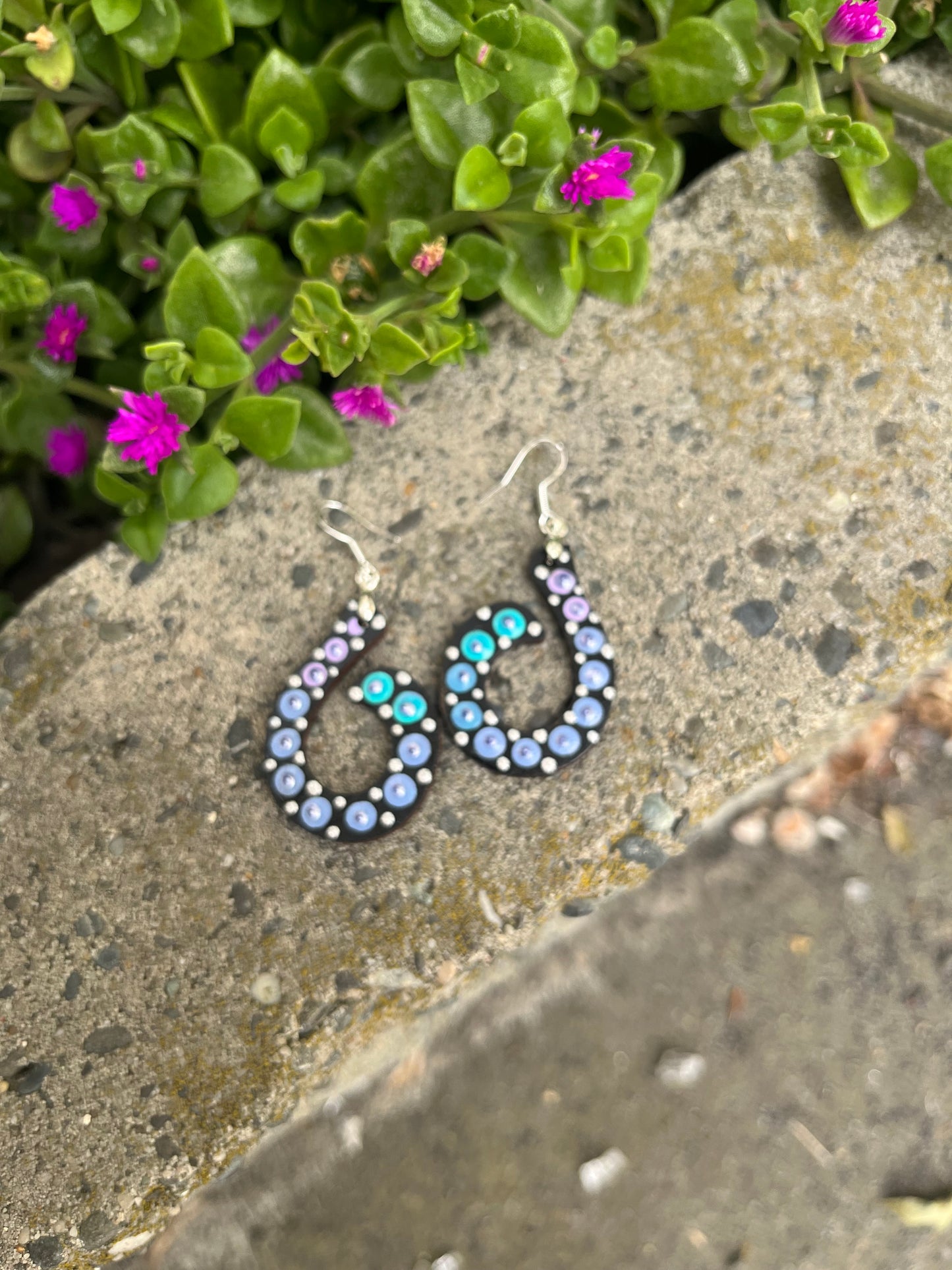 New Zealand's Koru Symbol Inspired Hand Painted Earrings