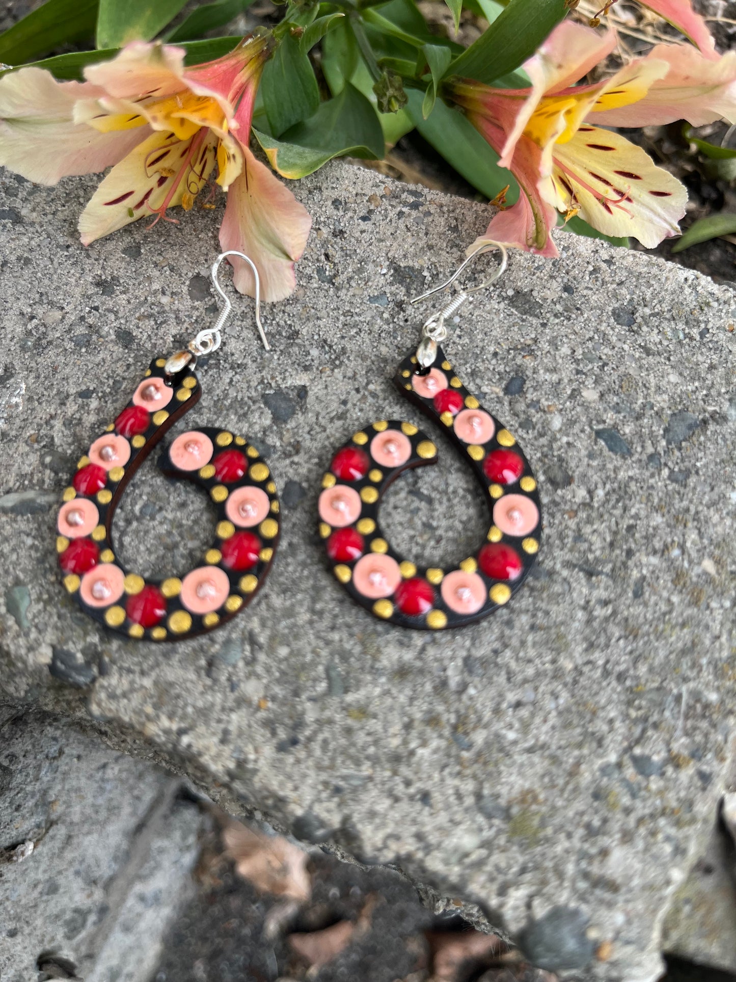 New Zealand's Koru Symbol Inspired Hand Painted Earrings