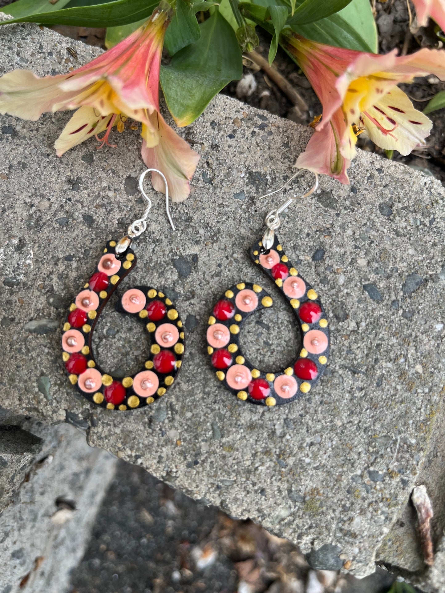 New Zealand's Koru Symbol Inspired Hand Painted Earrings