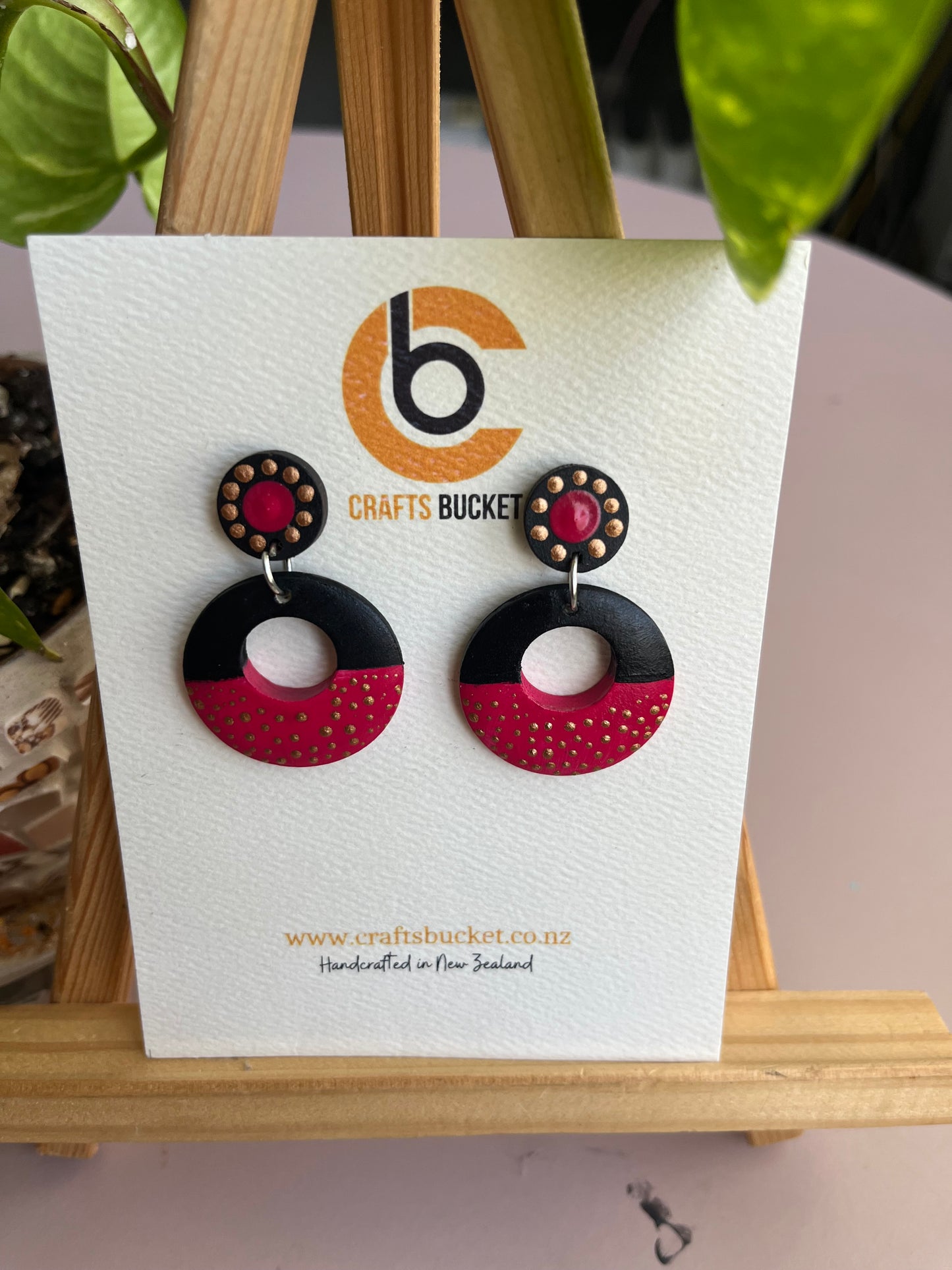 Hand painted Dot Mandala Earrings