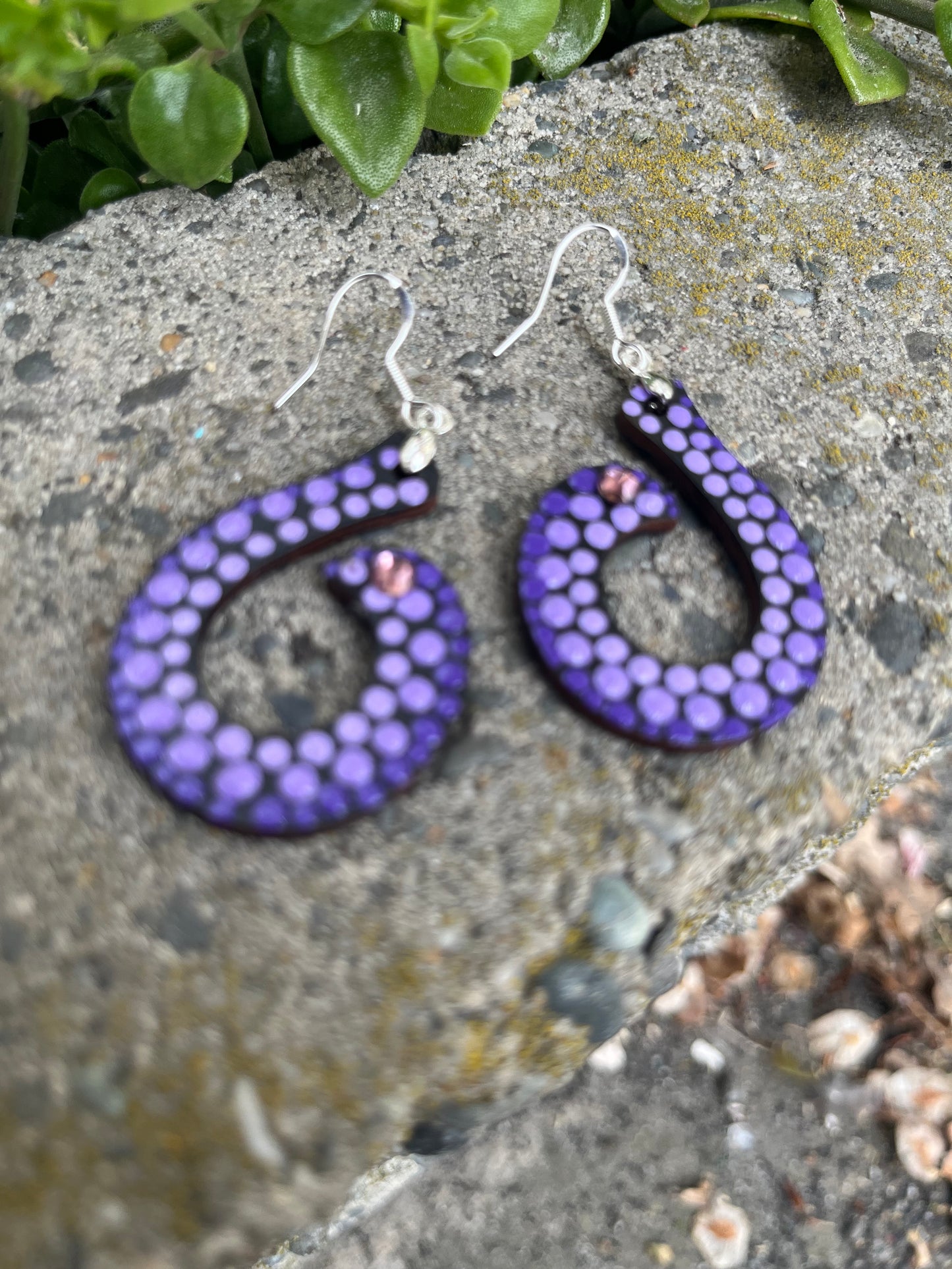 New Zealand's Koru Symbol Inspired Hand Painted Earrings