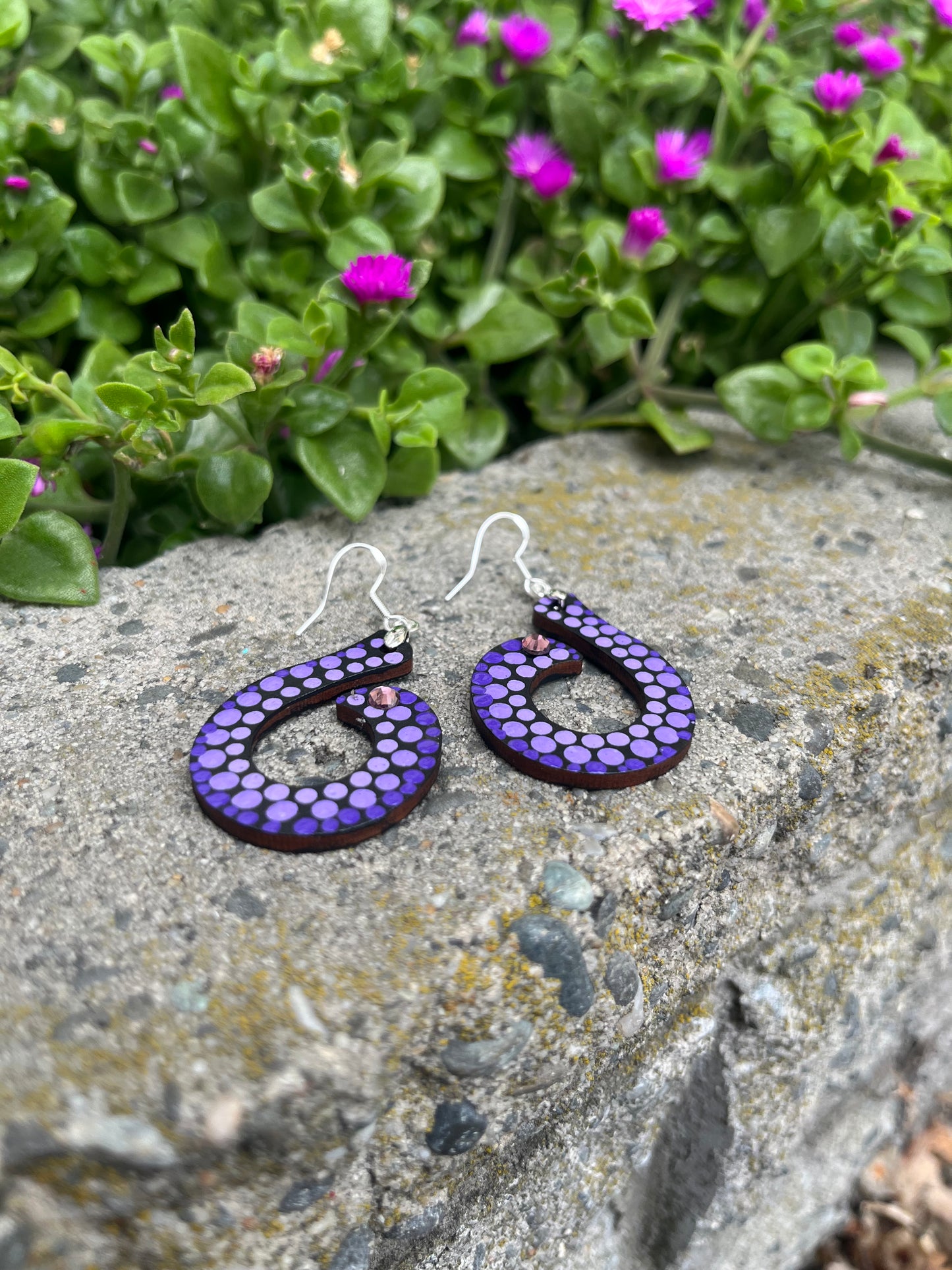 New Zealand's Koru Symbol Inspired Hand Painted Earrings