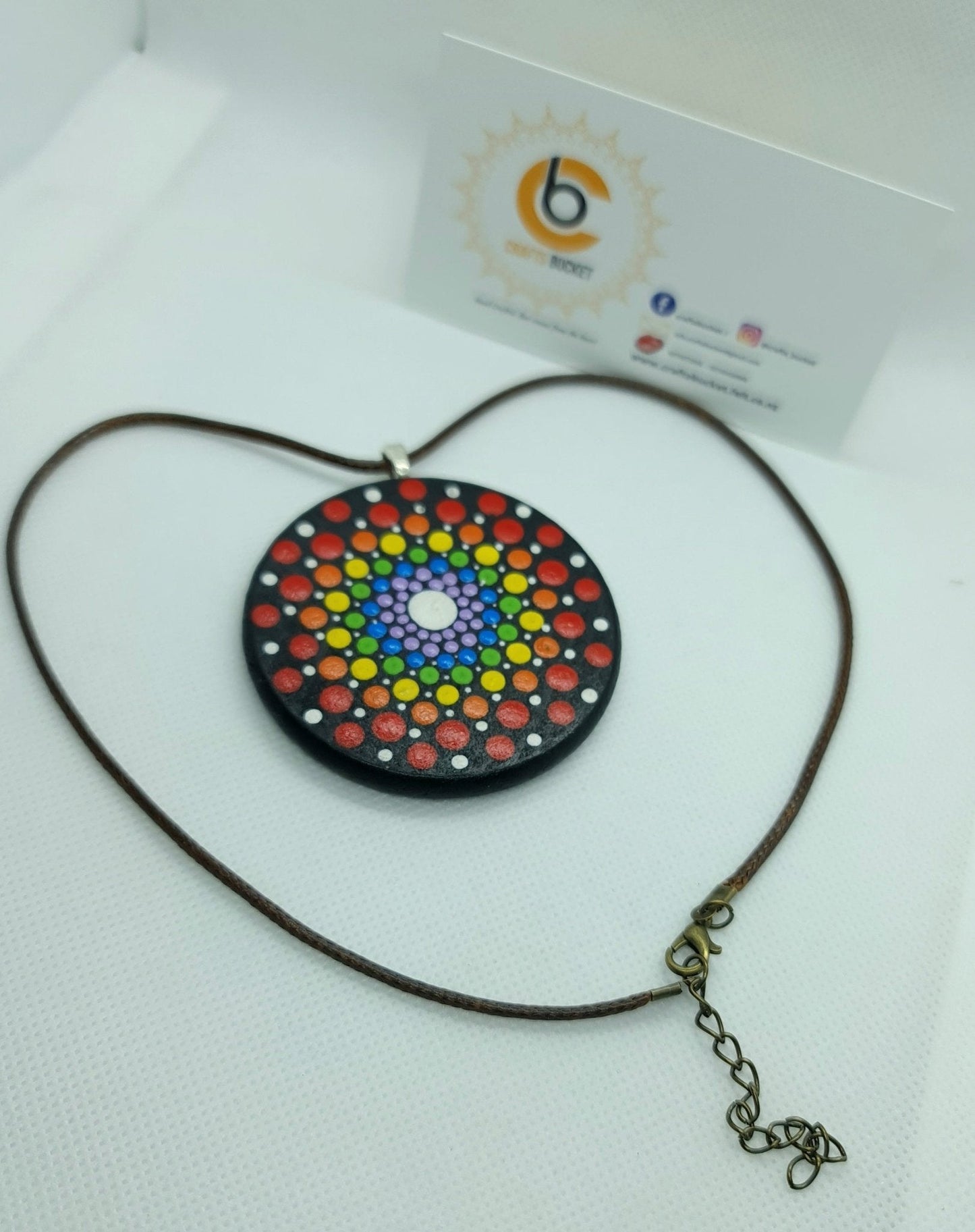 Adjustable Mandala Dotted Pendant Necklace - Crafts Bucket