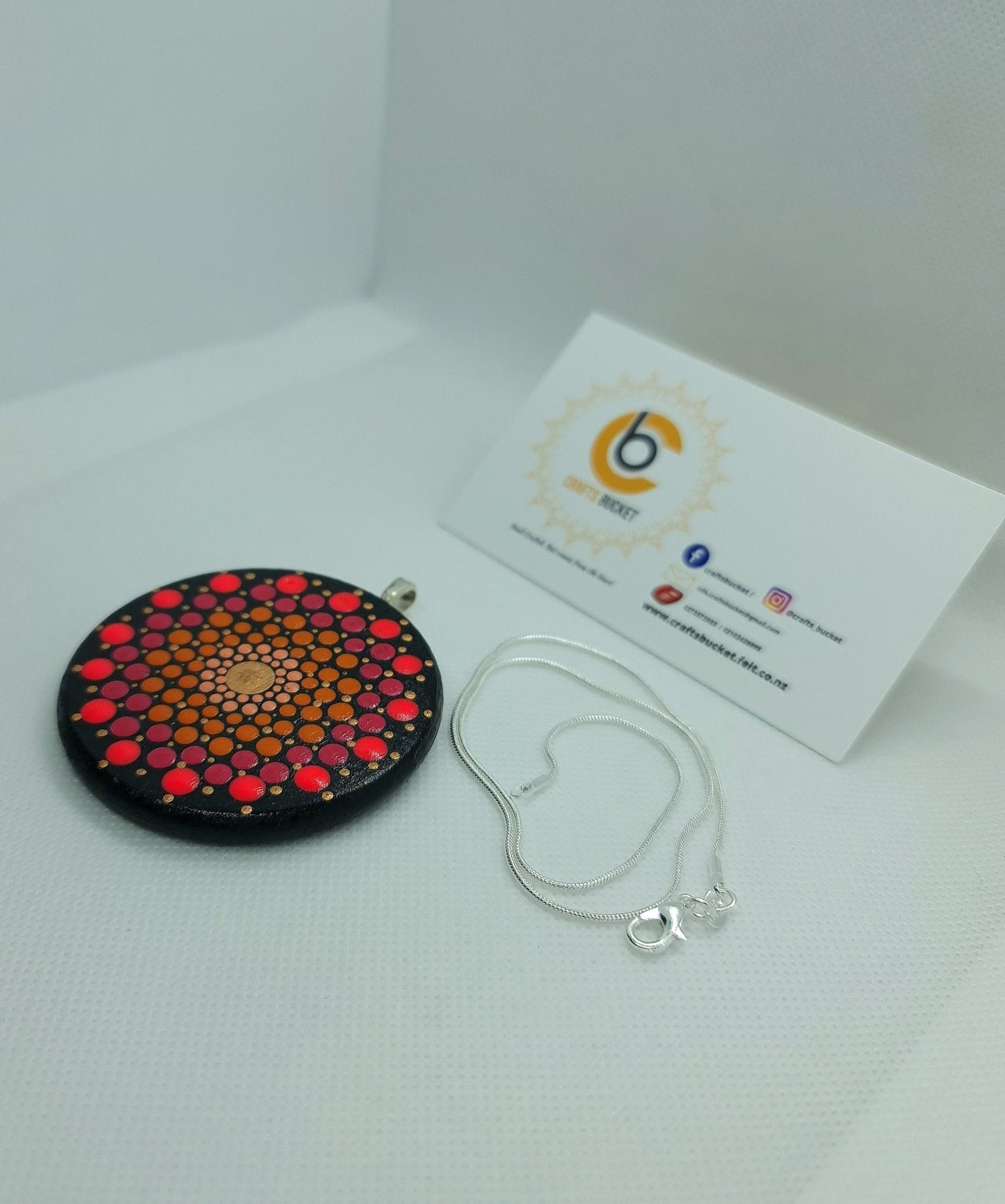 Adjustable Mandala Dotted Pendant Necklace - Crafts Bucket