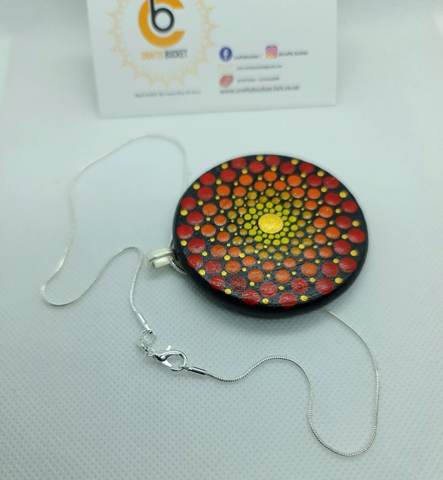 Adjustable Mandala Dotted Pendant Necklace - Crafts Bucket