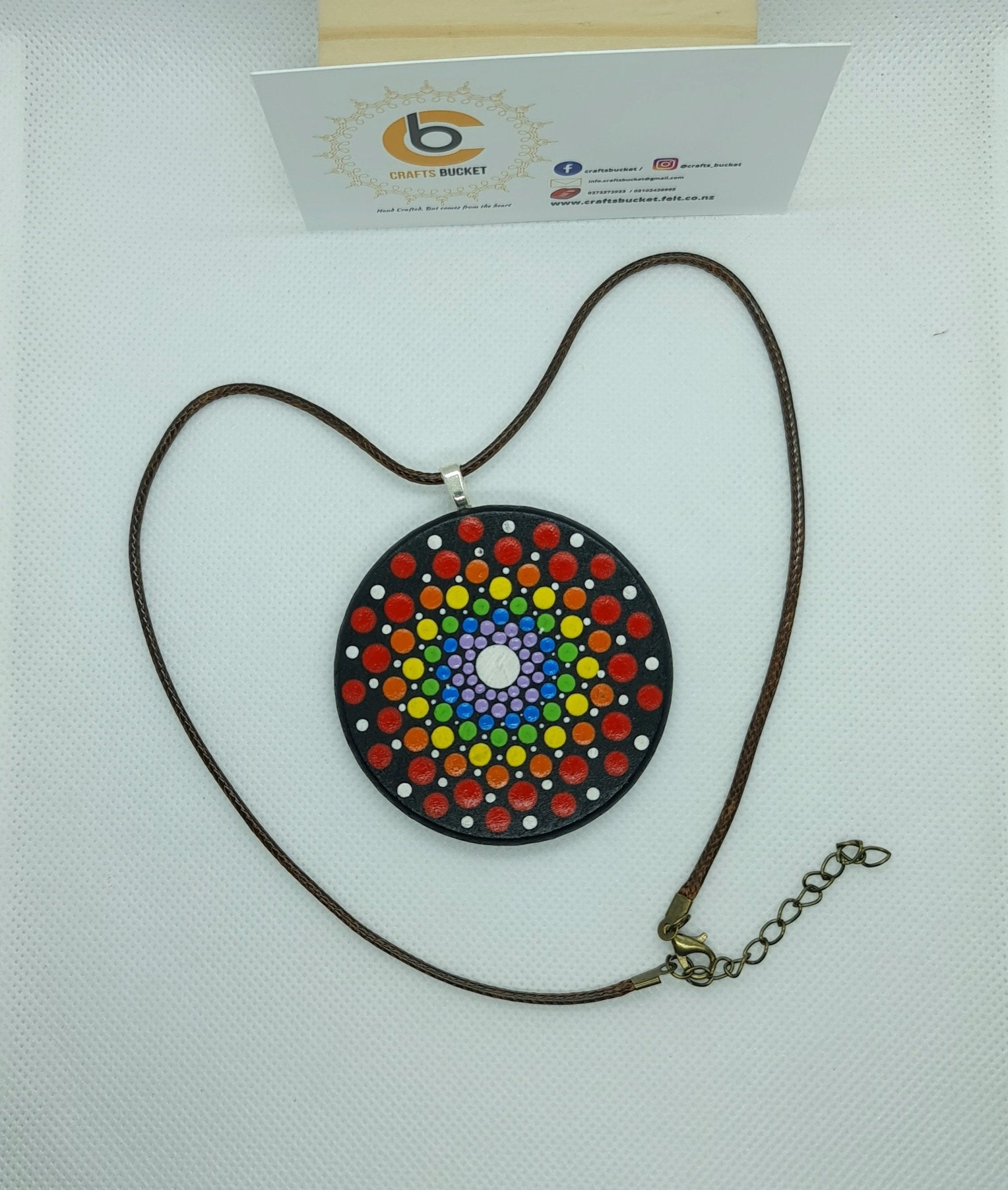 Adjustable Mandala Dotted Pendant Necklace - Crafts Bucket