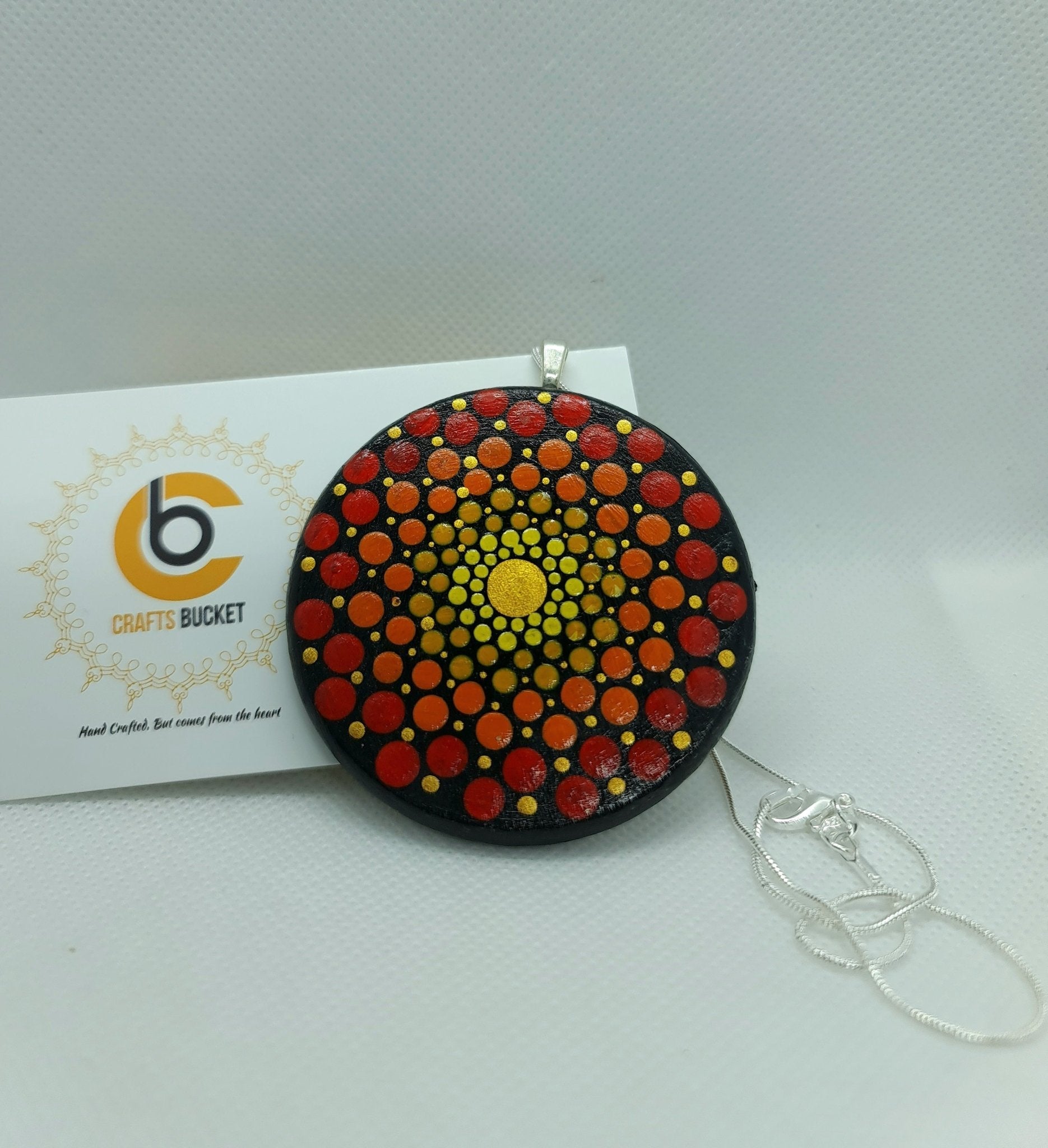 Adjustable Mandala Dotted Pendant Necklace - Crafts Bucket