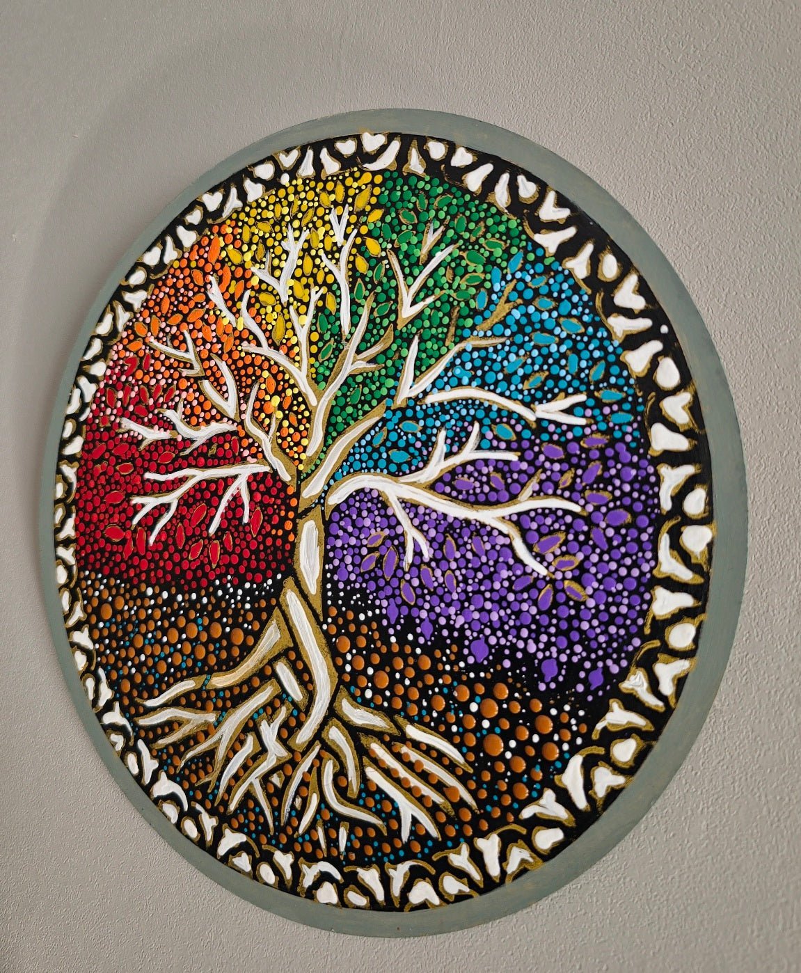 "Branches of Resilience" Hand Painted Dot Art Home Decor Paintings - Crafts Bucket