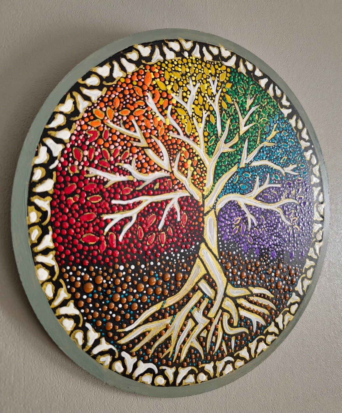 "Branches of Resilience" Hand Painted Dot Art Home Decor Paintings - Crafts Bucket