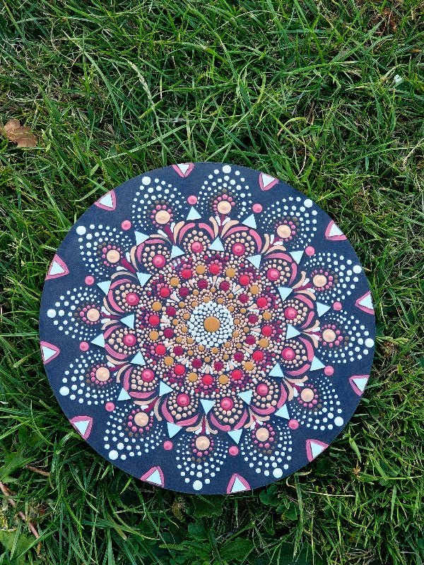 "Crimson Radiance Mandala" Home Decor Paintings - Crafts Bucket