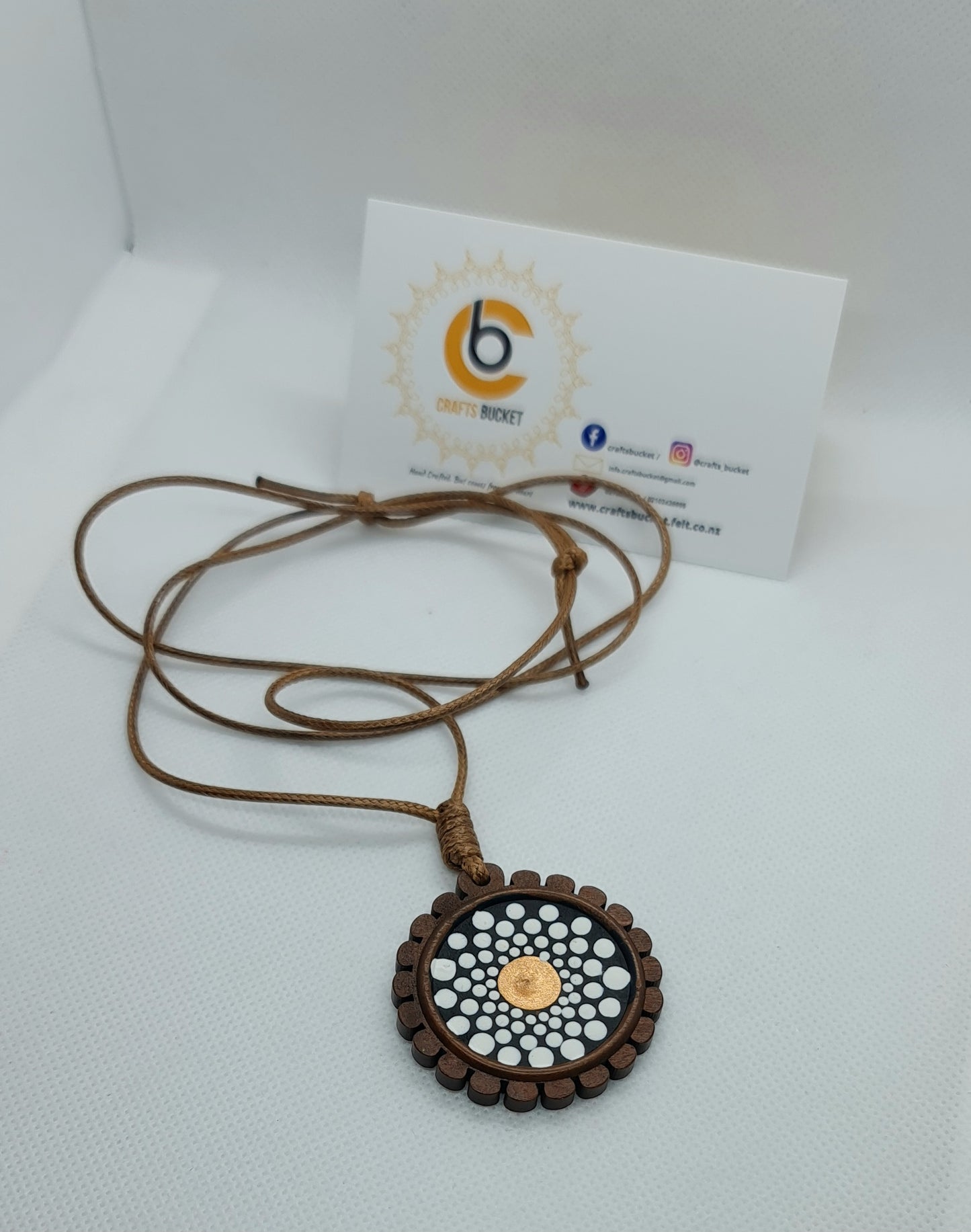 Handpainted Adjustable Dot Mandala Necklaces