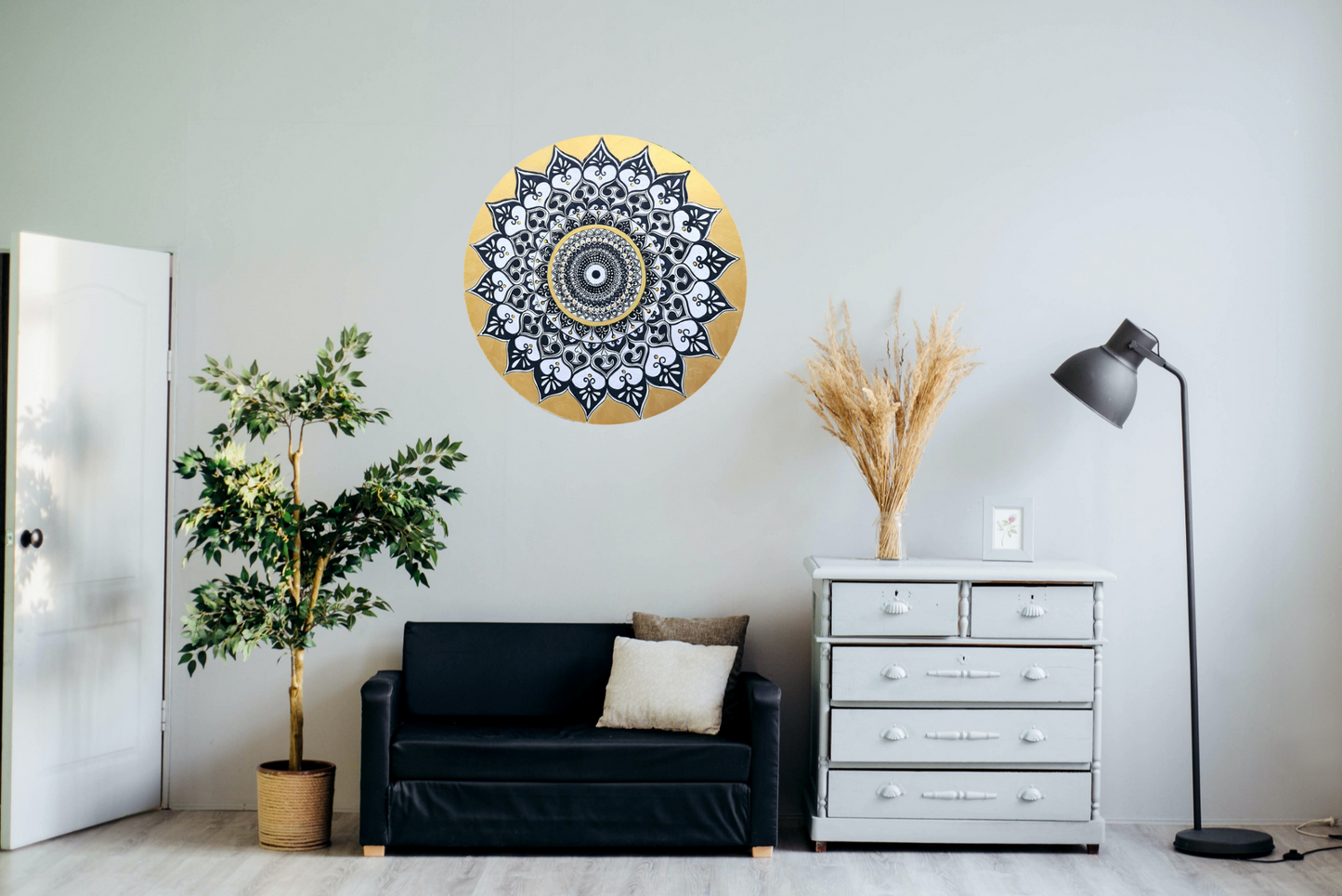 Hand Drawn Mandala Wall Decor Paintings