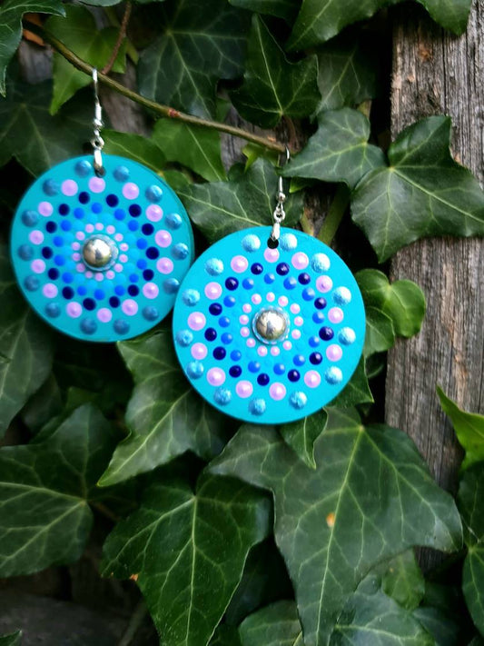 Handpainted Mandal Earrings