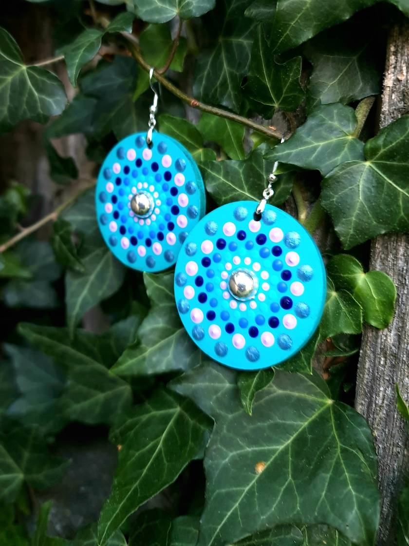 Handpainted Mandal Earrings