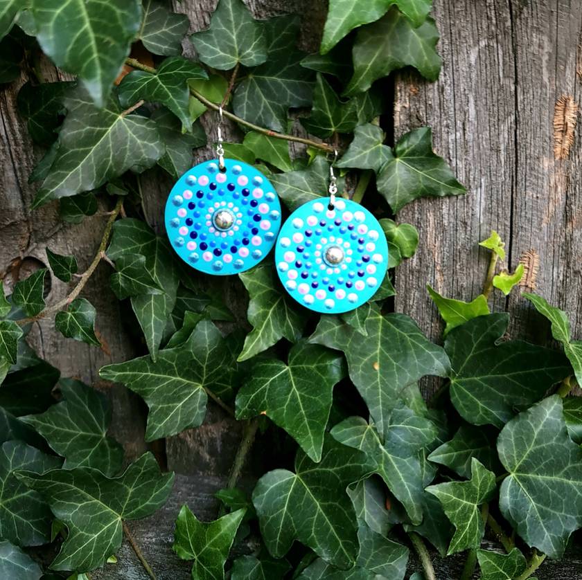 Handpainted Mandal Earrings