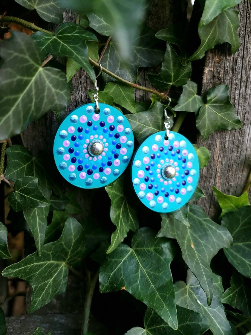 Handpainted Mandal Earrings