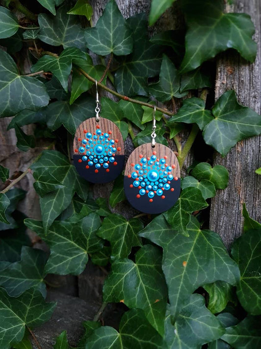 Handpainted Dotmandala Earrings