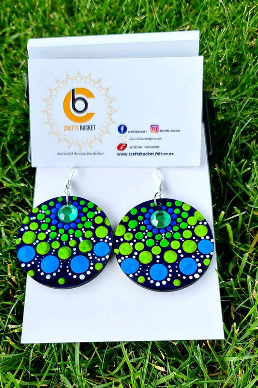 Handcrafted Dot Mandala Earrings