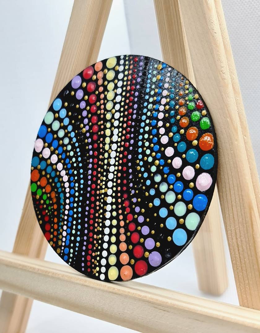 Colourful Dot mandala Fridge Magnets