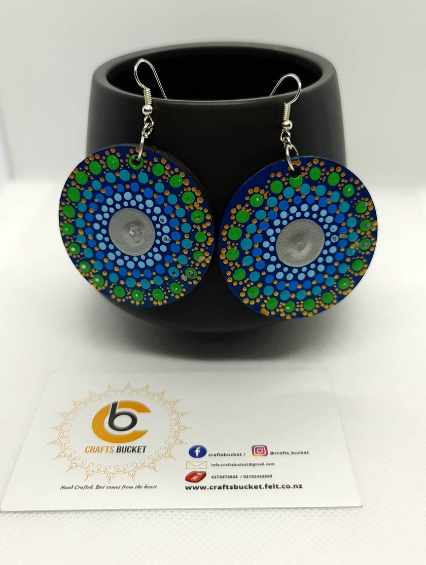 Dot Painted Dual Tone Earrings