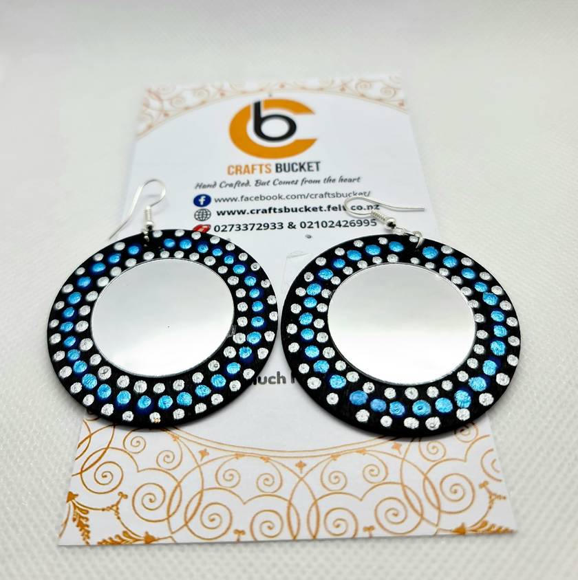 Dot Painted Dual Tone Earrings