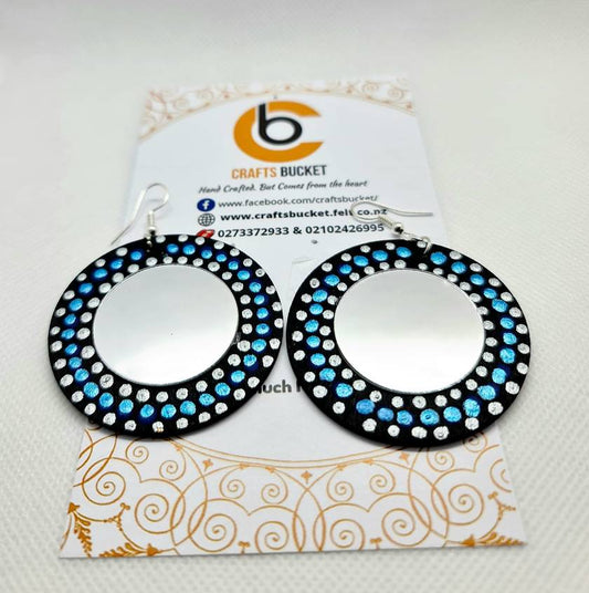 Dot Painted Dual Tone Earrings