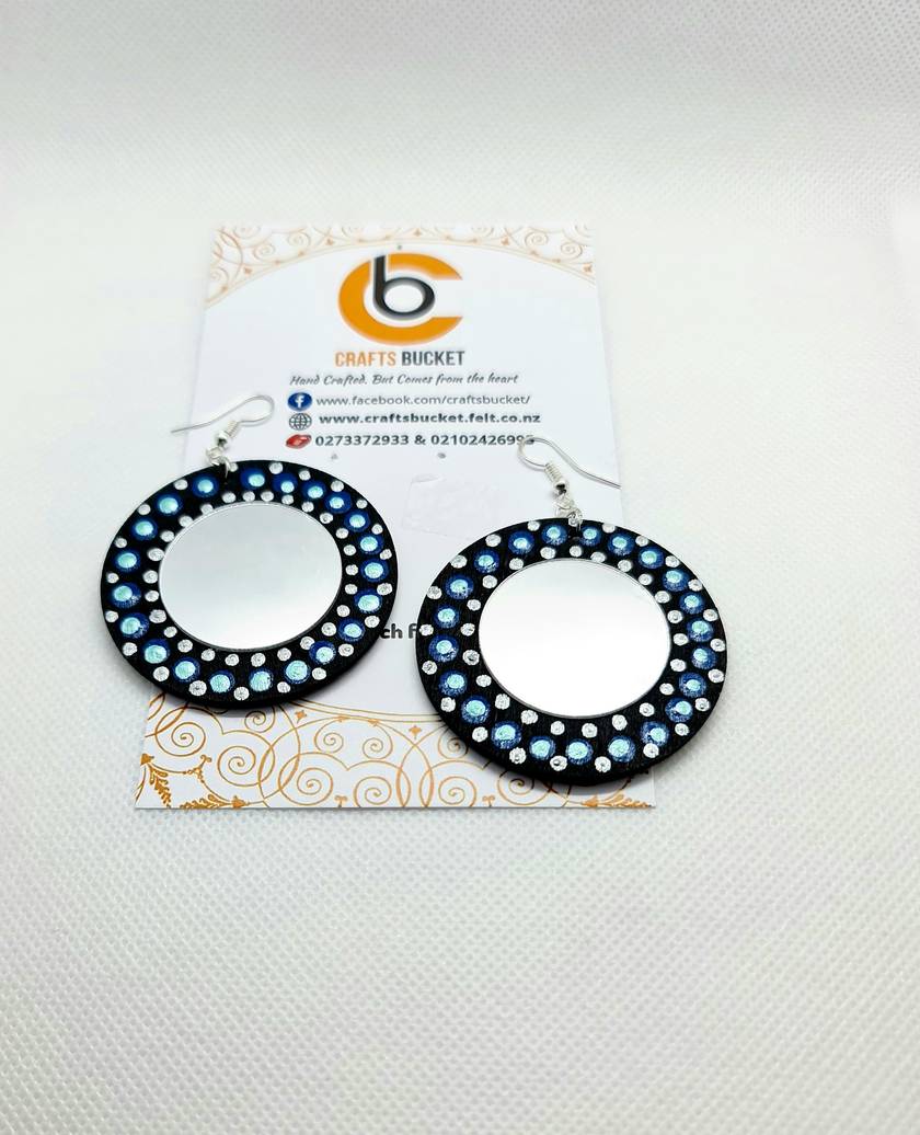 Dot Painted Dual Tone Earrings