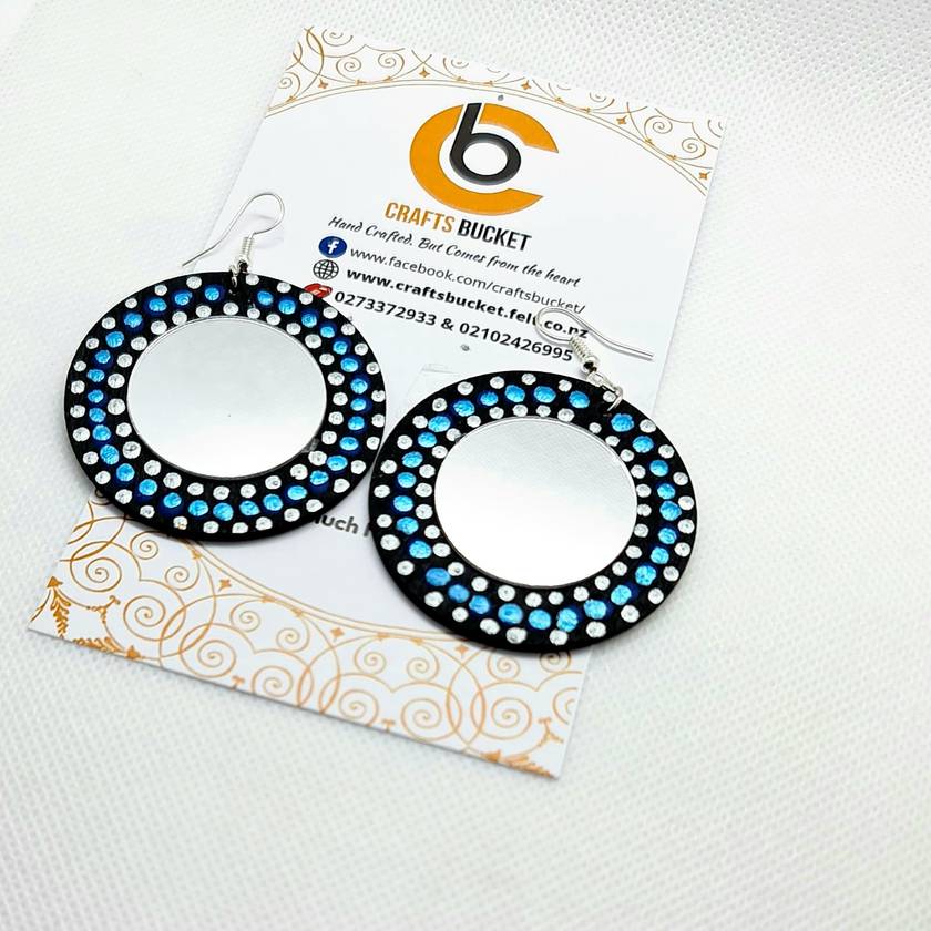 Dot Painted Dual Tone Earrings