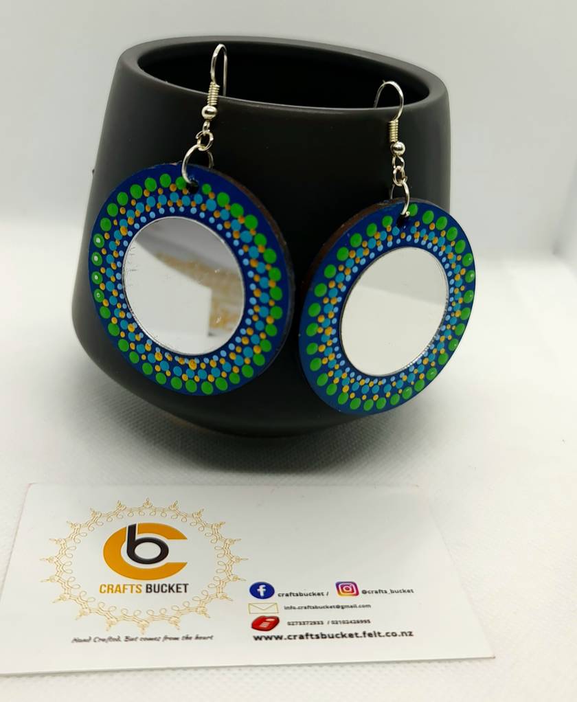 Dot Painted Dual Tone Earrings